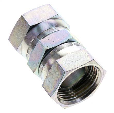 Rechte Verloopnippel G1'' Binnendraad Hoge Druk Staal 60° Conus 150bar Hydrauliek