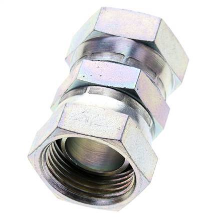 Rechte Verloopnippel G1'' Binnendraad Hoge Druk Staal 60° Conus 150bar Hydrauliek
