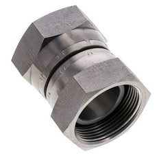 Rechte Verloopnippel G1 1/2'' Binnendraad Hoge Druk Staal 60° Conus 125bar Hydrauliek