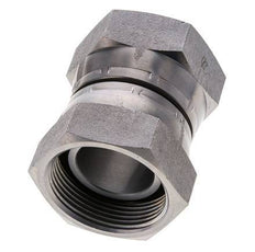 Rechte Verloopnippel G1 1/2'' Binnendraad Hoge Druk Staal 60° Conus 125bar Hydrauliek