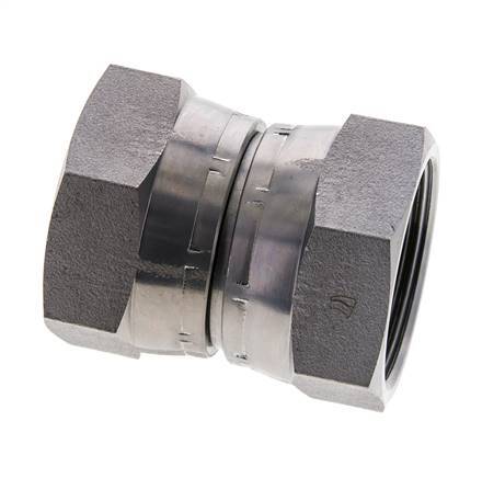 Rechte Verloopnippel G1 1/2'' Binnendraad Hoge Druk Staal 60° Conus 125bar Hydrauliek