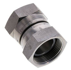 Rechte Verloopnippel G1 1/2'' Binnendraad Hoge Druk Staal 60° Conus 125bar Hydrauliek