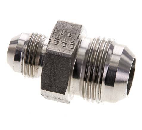 JIC Dubbele Verloopnippel UNF 3/4''-16 X UN 1-1/16''-12 RVS 210bar