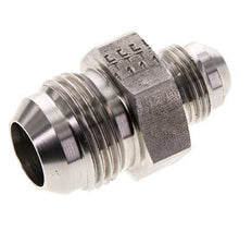 JIC Dubbele Verloopnippel UNF 3/4''-16 X UN 1-1/16''-12 RVS 210bar