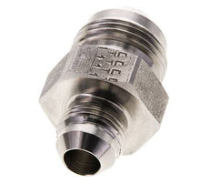 JIC Dubbele Verloopnippel UNF 3/4''-16 X UN 1-1/16''-12 RVS 210bar