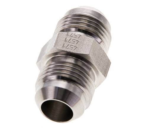 JIC Dubbele Nippel UNF 7/8''-14 RVS 210bar
