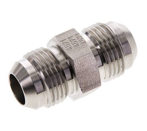 JIC Dubbele Nippel UNF 7/8''-14 RVS 210bar