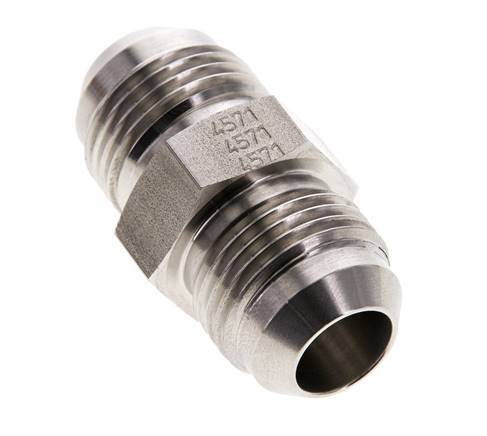 JIC Dubbele Nippel UNF 7/8''-14 RVS 210bar