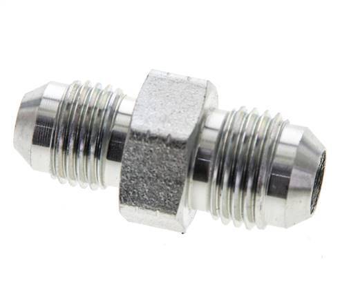 JIC Reducing Double Nipple UNF 1/2''-20 x UNF 9/16''-18 Steel 275bar (3863.75psi) [2 Pieces]