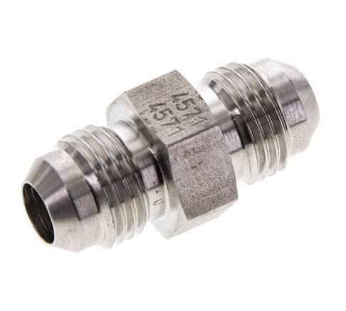 JIC Dubbele Nippel UNF 9/16''-18 RVS 275bar
