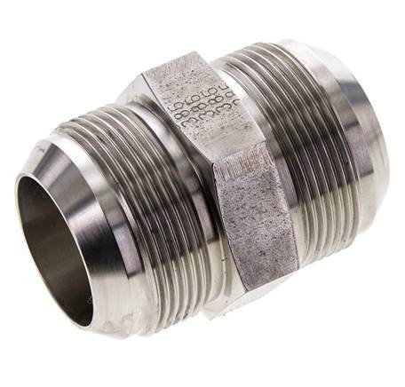 JIC Dubbele Nippel UN 1-7/8''-12 RVS 100bar