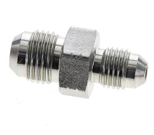 JIC Reducing Double Nipple UNF 7/16''-20 x UNF 9/16''-18 Steel 275bar (3863.75psi) [2 Pieces]