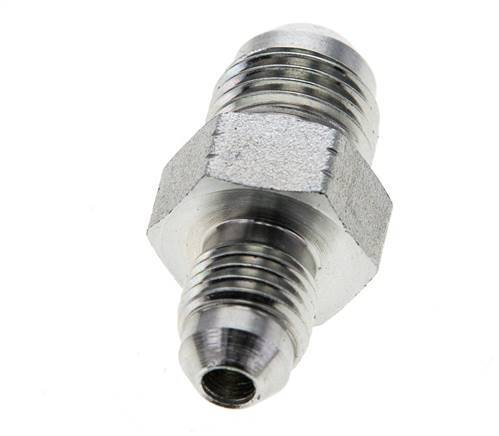 JIC Reducing Double Nipple UNF 7/16''-20 x UNF 9/16''-18 Steel 275bar (3863.75psi) [2 Pieces]