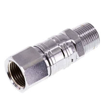 Draaidoorvoer R3/8 '' Buitendraad X G3/8 '' Binnendraad Vernikkeld Staal 15bar Voor Hulpmiddelen