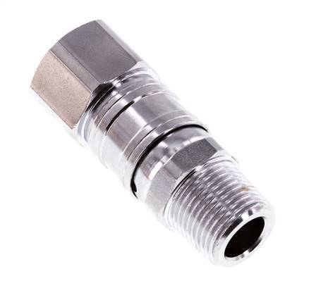 Draaidoorvoer R3/8 '' Buitendraad X G3/8 '' Binnendraad Vernikkeld Staal 15bar Voor Hulpmiddelen