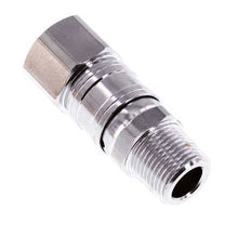 Draaidoorvoer R3/8 '' Buitendraad X G3/8 '' Binnendraad Vernikkeld Staal 15bar Voor Hulpmiddelen