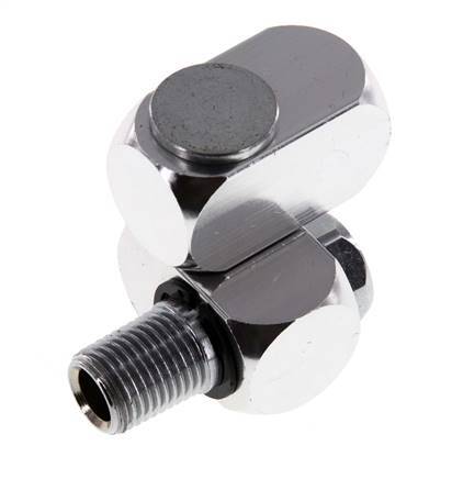 Draaidoorvoer R1/4" Binnendraad X Buitendraad Z-Vormig Vernikkeld Messing 15bar