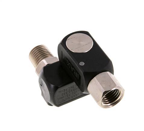 Draaidoorvoer R1/4'' Binnendraad X Buitendraad Z-Vormig Vernikkeld Messing / Kunststof 15bar