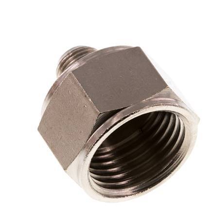 Reducing Adapter R1/8'' Male x Rp1/2'' Female Nickel-plated Brass 16bar (224.8psi) [2 Pieces]