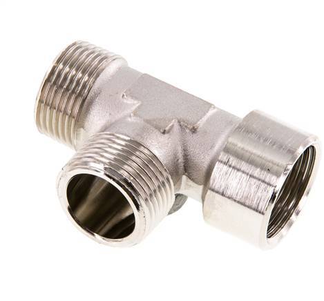 Tee Fitting Right Angle R1'' Male x G1'' Female Nickel-plated Brass 16bar (224.8psi)