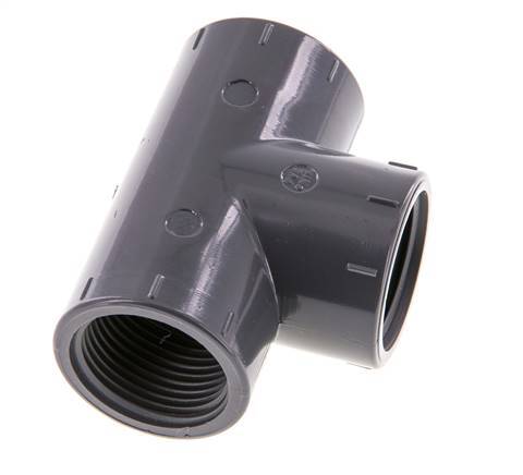 Tee Fitting Rp3/4'' Pvc-u EN 1452-3 16bar (224.8psi) [2 Pieces]