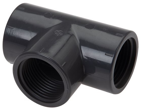 Tee Fitting Rp3/8'' Pvc-u EN 1452-3 16bar (224.8psi) [2 Pieces]