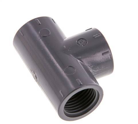 Tee Fitting Rp1/2'' Pvc-u EN 1452-3 16bar (224.8psi) [2 Pieces]