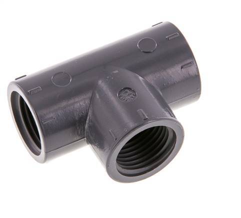 Tee Fitting Rp1/2'' Pvc-u EN 1452-3 16bar (224.8psi) [2 Pieces]