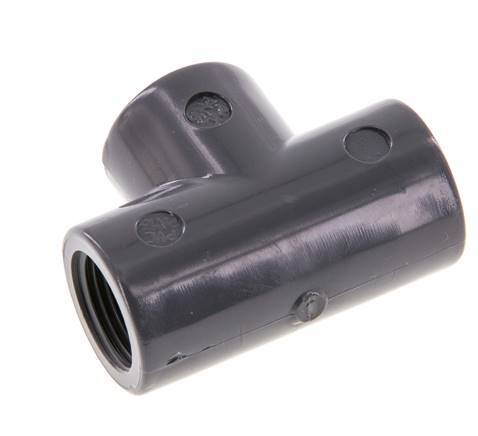 Tee Fitting Rp3/8'' Pvc-u EN 1452-3 16bar (224.8psi) [2 Pieces]