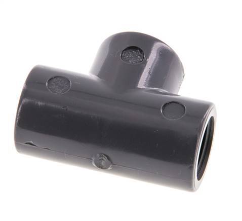 Tee Fitting Rp3/8'' Pvc-u EN 1452-3 16bar (224.8psi) [2 Pieces]