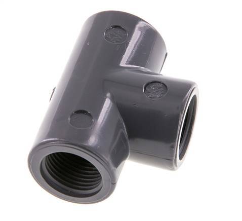Tee Fitting Rp3/8'' Pvc-u EN 1452-3 16bar (224.8psi) [2 Pieces]