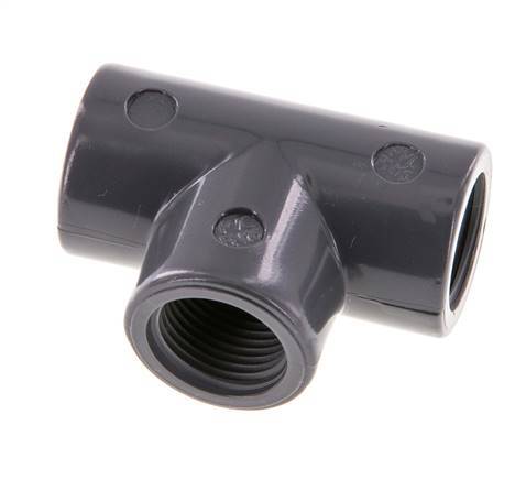 Tee Fitting Rp3/8'' Pvc-u EN 1452-3 16bar (224.8psi) [2 Pieces]
