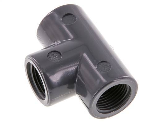 Tee Fitting Rp3/8'' Pvc-u EN 1452-3 16bar (224.8psi) [2 Pieces]