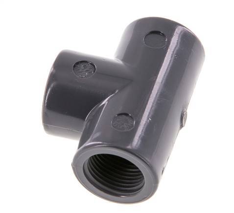 Tee Fitting Rp3/8'' Pvc-u EN 1452-3 16bar (224.8psi) [2 Pieces]
