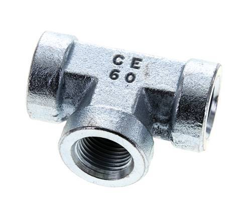 T-koppeling 3/8'' NPT Binnendraad Staal Hoge Druk 210bar (2950.5psi)