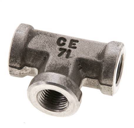 T-koppeling 1/8" NPT Binnendraad RVS 345 bar hoge druk (4847.25psi)
