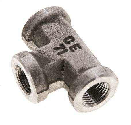 T-koppeling 1/8" NPT Binnendraad RVS 345 bar hoge druk (4847.25psi)