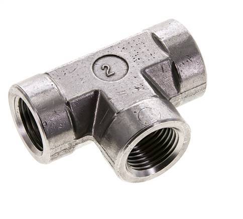 T-koppeling 1/2" NPT Binnendraad RVS Hoge druk 210 bar (2950.5psi)