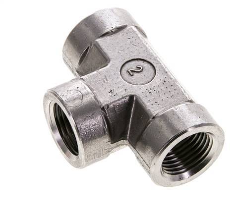 T-koppeling 1/2" NPT Binnendraad RVS Hoge druk 210 bar (2950.5psi)