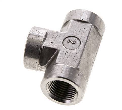 T-koppeling 1/2" NPT Binnendraad RVS Hoge druk 210 bar (2950.5psi)