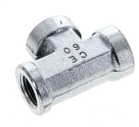 T-koppeling 1/2" NPT Binnendraad Staal Hoge druk 210 bar (2950.5psi)