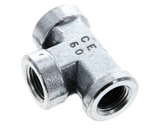 T-koppeling 1/2" NPT Binnendraad Staal Hoge druk 210 bar (2950.5psi)