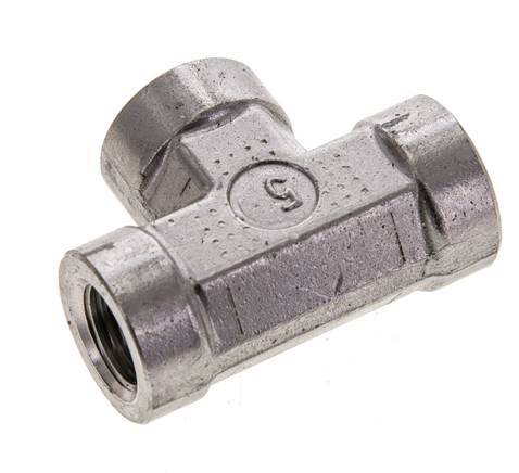 T-koppeling 1/4" NPT Binnendraad RVS Hoge druk 275 bar (3863.75psi)