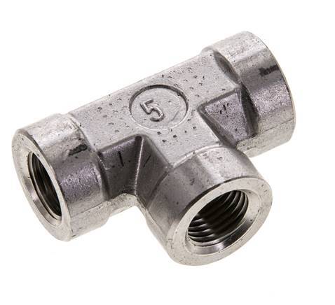 T-koppeling 1/4" NPT Binnendraad RVS Hoge druk 275 bar (3863.75psi)