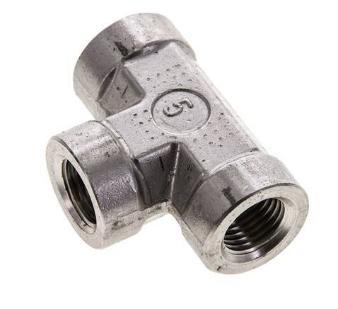 T-koppeling 1/4" NPT Binnendraad RVS Hoge druk 275 bar (3863.75psi)