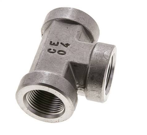 T-koppeling 3/4" NPT Binnendraad RVS Hoge druk 170 bar (2388.5psi)