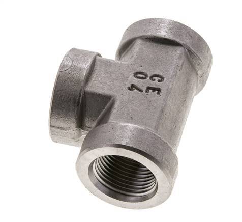 T-koppeling 3/4" NPT Binnendraad RVS Hoge druk 170 bar (2388.5psi)
