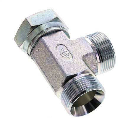 Tee Fitting G1'' Male x Female Steel Hydraulic 225bar (3161.25psi)