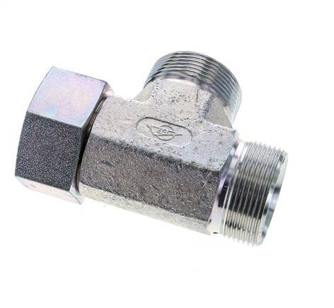 Tee Fitting G1 1/2'' Male x Female Steel Hydraulic 190bar (2669.5psi)