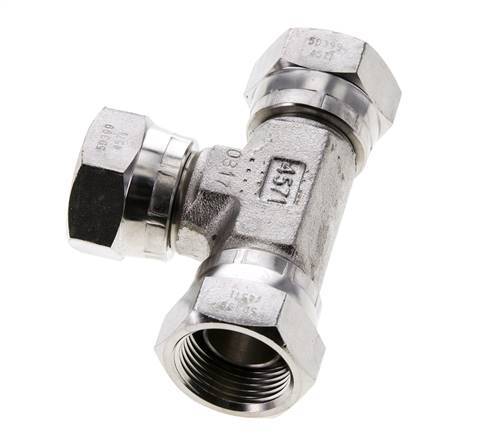 Tee Fitting G3/4'' Female Stainless steel Hydraulic 175bar (2458.75psi)